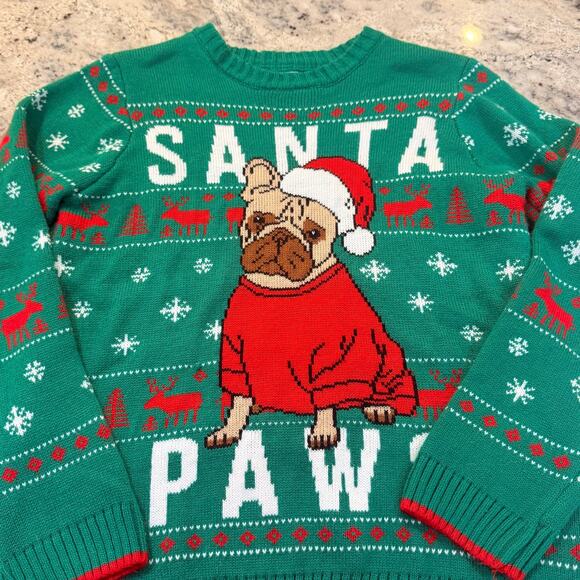 Christmas Pug Dog Sweater XL - Picture 2 of 4